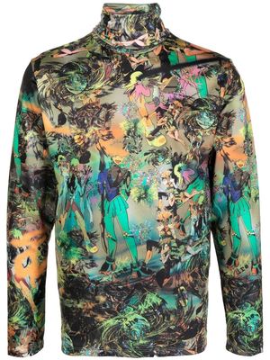 Liberal Youth Ministry graphic print high neck top - Multicolour