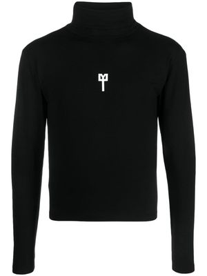 Liberal Youth Ministry logo-print roll-neck jumper - Black