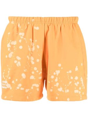 Liberal Youth Ministry paint-splattered shorts - Orange
