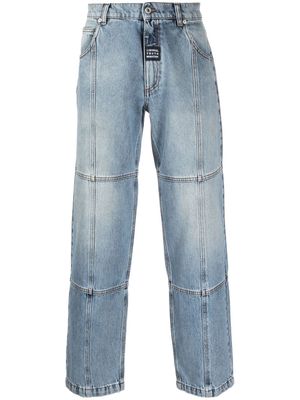 Liberal Youth Ministry panelled straight-leg jeans - Blue