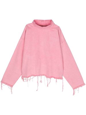 Liberal Youth Ministry raw-cut denim sweatshirt - Pink