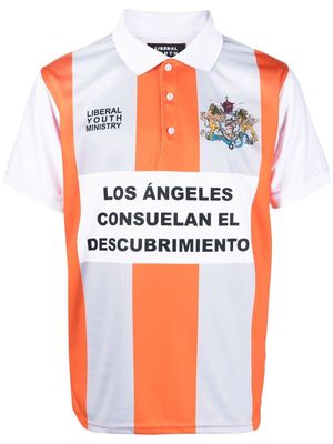 Liberal Youth Ministry Soccer logo-print polo shirt - Orange