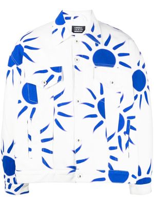 Liberal Youth Ministry sun-print padded jacket - White
