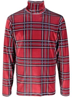 Liberal Youth Ministry tartan-check print knit jumper - Red