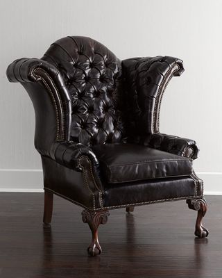 Liberty Creek Collection Leather Wingback Chair