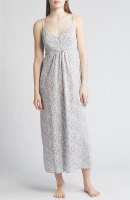 Liberty London Tana Floral Cotton Nightgown in Lilac