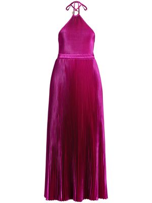 L'IDÉE Amour pleated halterneck dress - Pink