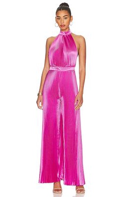 L'IDEE Low Back Cinema Jumpsuit in Pink