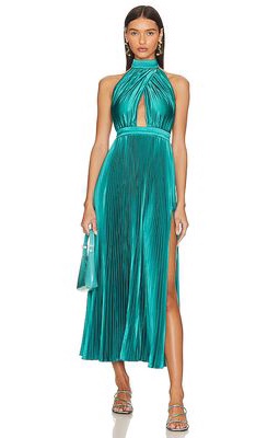 L'IDEE Renaissance Split Gown in Teal