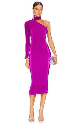 L'IDEE Soiree 90's Sleeved Gown in Purple