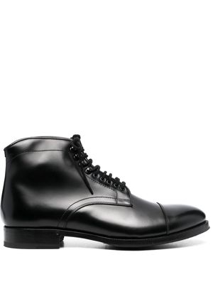 Lidfort lace-up leather boots - Black