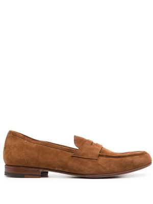 Lidfort round-toe suede loafers - Brown