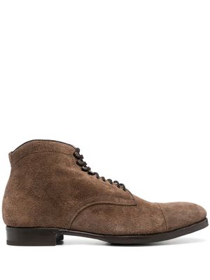Lidfort suede lace-up ankle boots - Brown