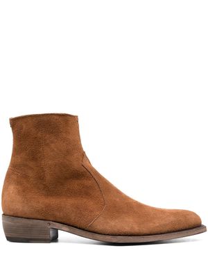 Lidfort suede zip-up ankle boots - Brown