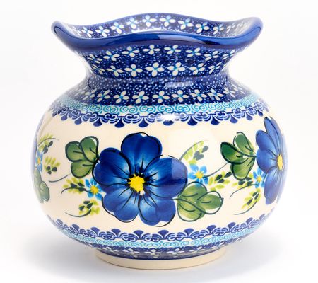 Lidia's Polish Pottery Hand Painted Kula Vase