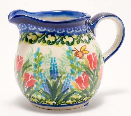 Lidia's Polish Pottery Hand PaintedAllegro 6-oz Creamer Pitcher