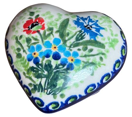 Lidia's Polish Pottery Heart Box