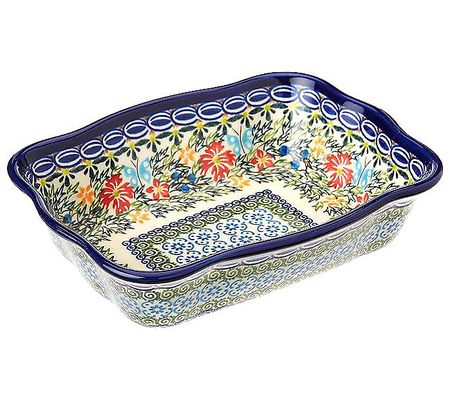 Lidia's Polish Pottery Small Fala Baker