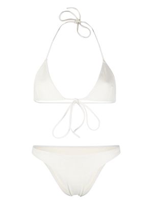 LIDO front tie-fastening detail bikini set - Neutrals