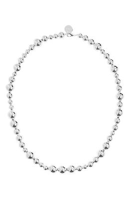 Lié Studio The Elly Beaded Necklace in Silver Plating