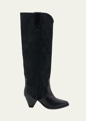 Liela Suede Western Over-The-Knee Boots