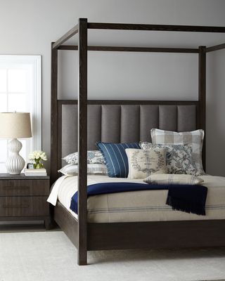 Liesel Tufted King Canopy Bed
