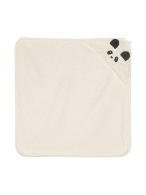 Liewood Augusta panda-motif hooded towel - Neutrals