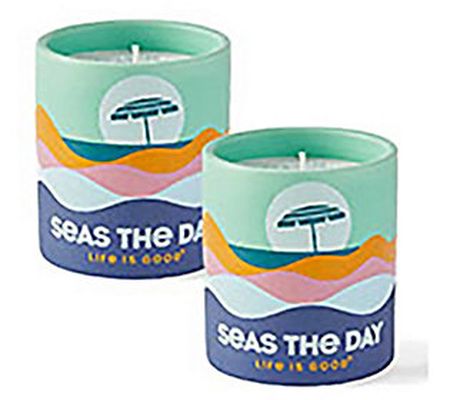 Life is Good 15-Ounce Soy Candle- Set of 2