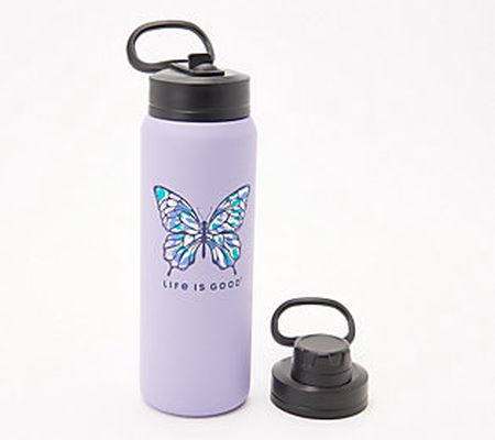 Life is Good Active 26oz Insulated Water Bottle W/ Straw Cap