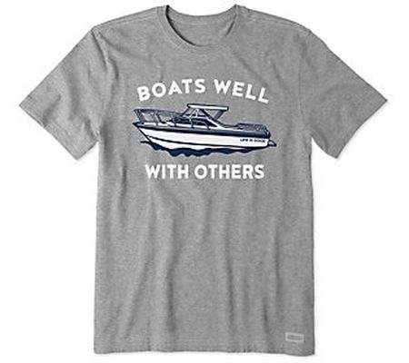 Life is Good Men's Boats Well with Others Crush er Tee