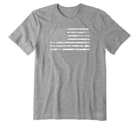 Life is Good Men's Classic Flag USA Crusher Tee