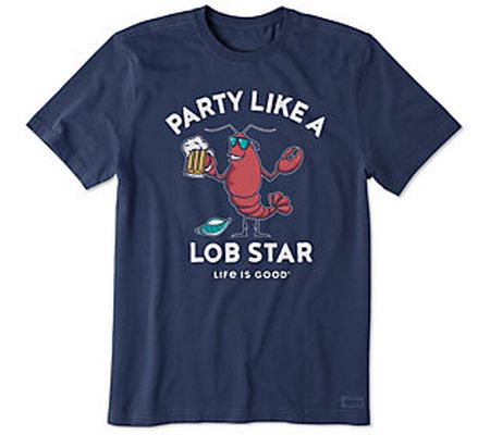 Life is Good Men's Party Like a Lob Star Crushe r Tee