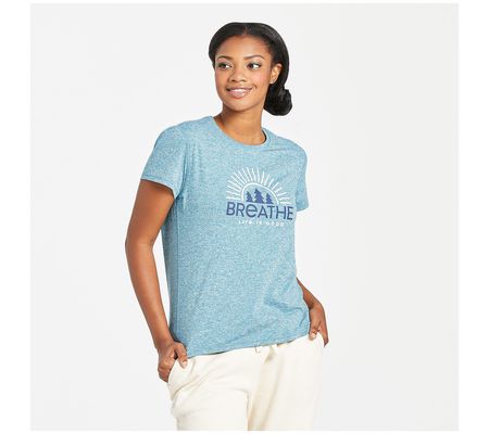 Life is Good Women's Breathe Forest Trees Active Tee
