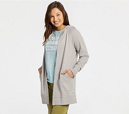Life is Good Women's Heather Gray Beyond Hip Ho odie