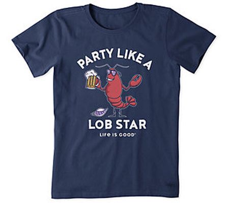 Life is Good Women's Party Like A Lob Star Crus her Tee