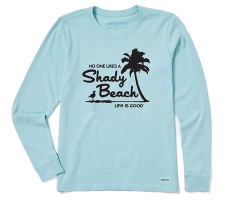 Life is Good Women's Shady Beach LS Crusher-Lite Tee