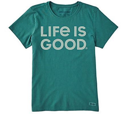 Life is Good Women's Spruce Green LIG Stack Crusher Tee