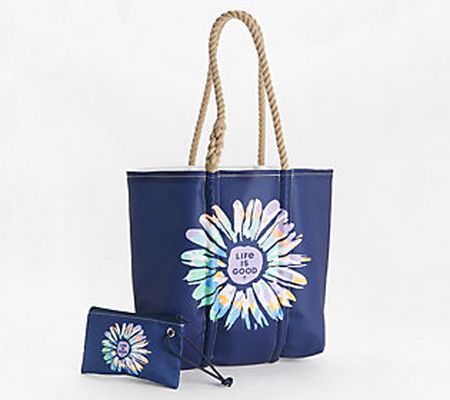 Life is Good x Sea Bags Medium Tote with Wristlet