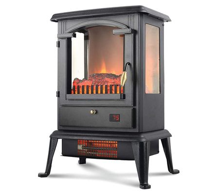 LifeSmart 3-Sided Flame View Infrared Heater St ove