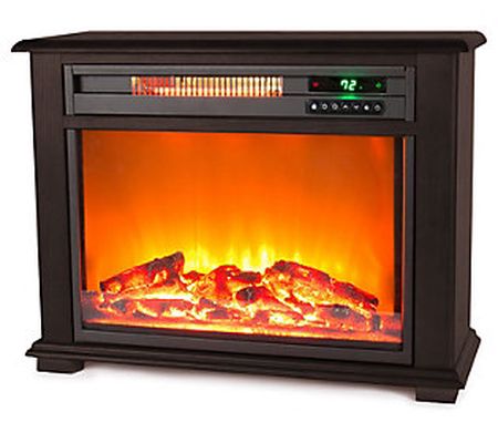 LifeSmart Fireplace Heater Dark Walnut