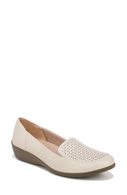 LifeStride India Perforated Wedge Flat in Almond Milk