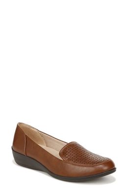 LifeStride India Perforated Wedge Flat in Walnut