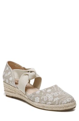 LifeStride Kascade Wedge Espadrille Sandal - Wide Width Available in Khaki Fabric