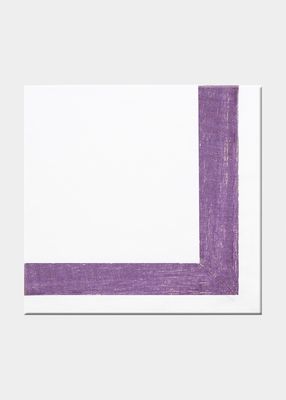 Light Purple Shimmer White New Border Napkin