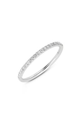 LIGHTBOX 0.25-Carat Pavé Lab Created Diamond Ring in 14K White Gold