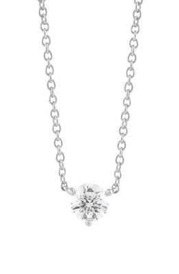 LIGHTBOX 0.50-Carat Lab Grown Diamond Pendant Necklace in White/14K White Gold 