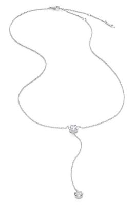 LIGHTBOX 0.75-Carat Lab Grown Diamond Station Y-Necklace in White Gold 