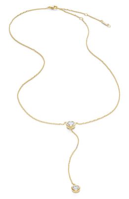 LIGHTBOX 0.75-Carat Lab Grown Diamond Station Y-Necklace in Yellow Gold