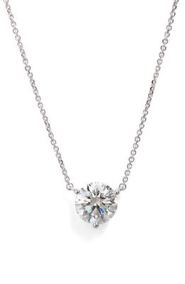 LIGHTBOX 1.5-Carat Lab Grown Diamond Pendant Necklace in White/14K White Gold 