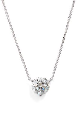 LIGHTBOX 1.5-Carat Lab Grown Diamond Solitaire Pendant Necklace in White/14K White Gold